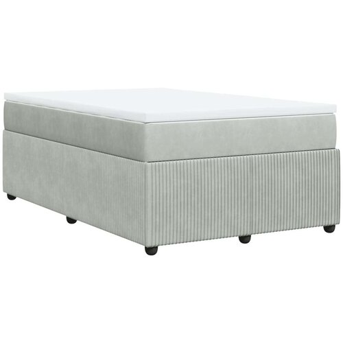 VidaXL Box spring krevet s madracem svjetlosivi 120x200 cm bar&amp;scaron;unasti Slike
