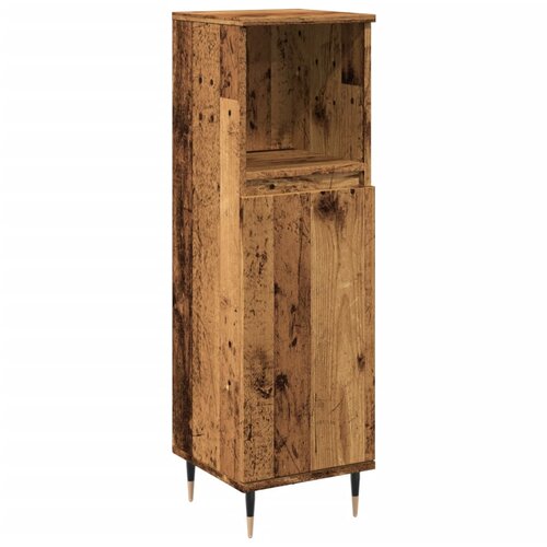 Maison Chic Kopalniška omarica - Kopalniški kabinet starinski les 30x30x100 cm inženirski les, (21794999) Cene