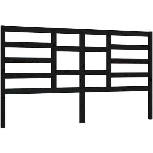 Maison Chic posteljno vzglavje - vzglavna omarica - nočna omarica črno 206x4x104 cm trdna borovina, (21705891) Slike