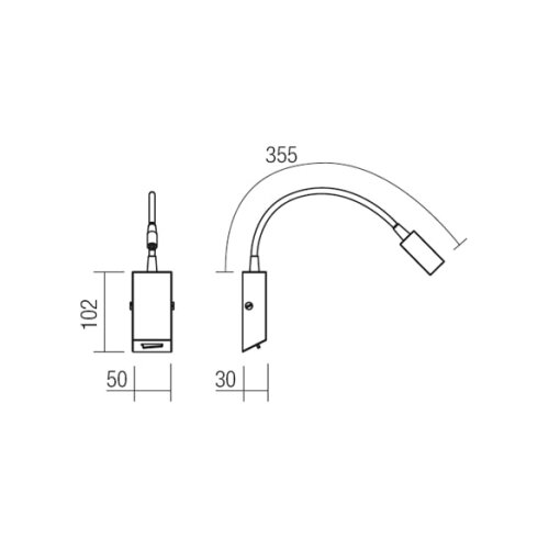  Redo 01-1195 - LED fleksibilna lampica HELLO LED/3W/230V hrom Slike