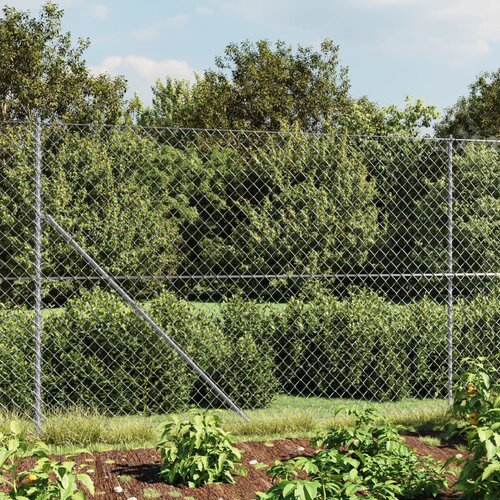 vidaXL Mrežna ograja s prirobnico srebrna 1,6x25 m Cene