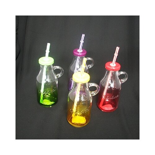 Staklena tegla sa slamčicom 170343 Cene