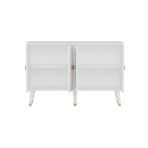 Woody Fashion Komoda Hartin 120x80x30cm, Bijelo-Zlatna Slike