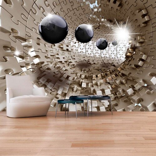  Samoljepljiva foto tapeta - Golden Jigsaw 441x315 Slike