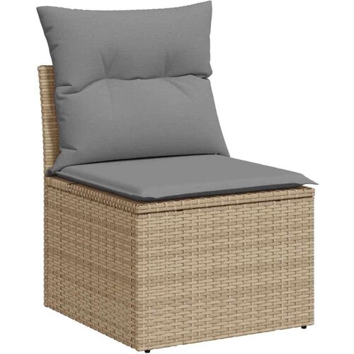 vidaXL 6-dijelni set vrtnih sofa s jastucima bež od poliratana Cijene
