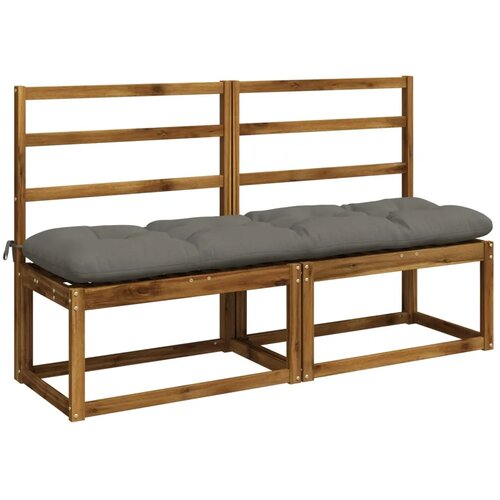  Jastučići za klupe VIANEN 2 kom. 100% poliester Siva - Siva 160 x 40 x 12 cm Slike