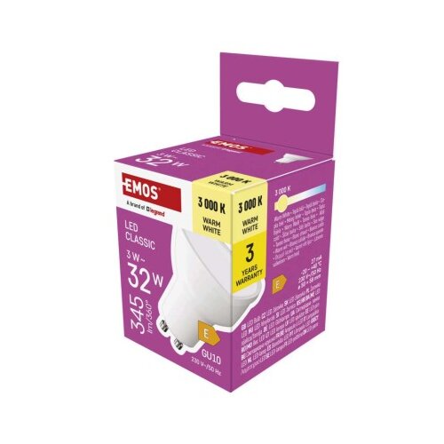 LED žarnica Classic MR16 bela/ GU10 / 3 W (32 W) / 345 lm / Toplo bel Cene