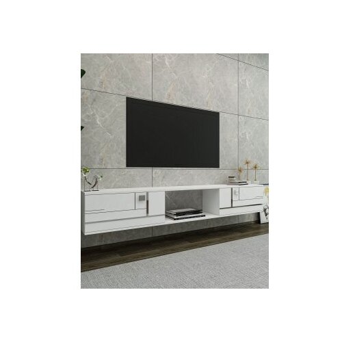 Hanah home tv polica aredam white silver Cene