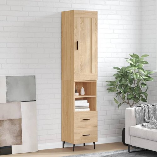 vidaXL Visoka komoda hrasta sonome 34 5x34x180cm od konstruiranog drva Cijene