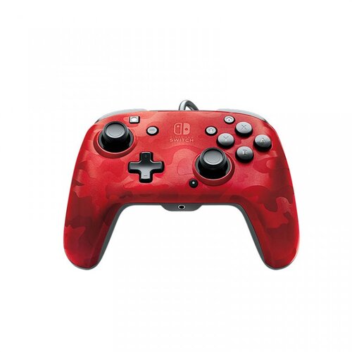 Olimp Sport Nintendo Switch Faceoff Deluxe Controller Audio Camo Red Cene