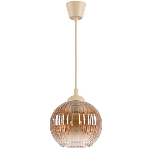 Brilagi LED luster na sajli R GLASS 1xE27/60W/230V prečnik 18 cm bež/dimljeno-braon Slike