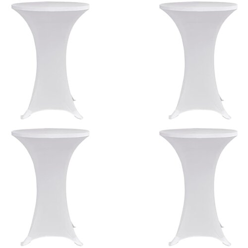  Za stol za stajanje &amp;Oslash; 80 cm bijela rastezljiva 4 kom Slike