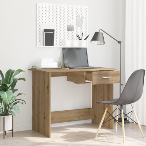 VidaXL Stol hrast artisan 100 x 50 x 76 cm Konstruirano drvo Slike