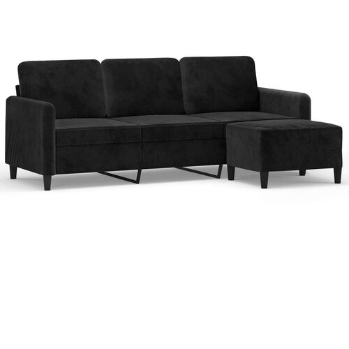  Trosjed s tabureom crni 180 cm bar&amp;scaron;unasti Slike