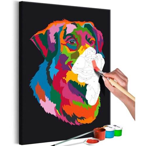  Slika za samostalno slikanje - Colourful Dog 40x60 Cene