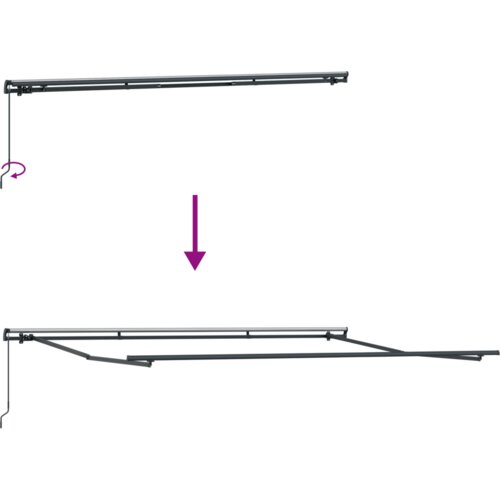 vidaXL Ročna retraktibilna tenda rdeča 400x350 cm, Zamenjava tkanine za tendo za okvir 4x3.5 m rdeča Cene