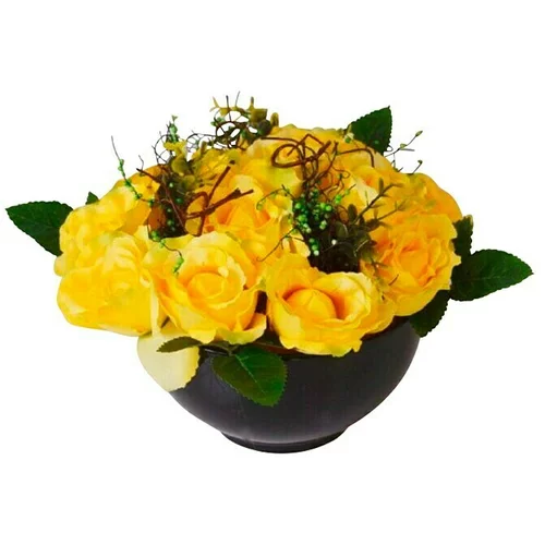  Nadgrobni cvjetni aranžman (Ø x V: 30 x 20 cm, Žute boje)