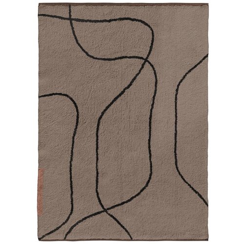 Mette Ditmer Denmark Rjava pralna bombažna preproga 100x140 cm Shadow &ndash; Cene