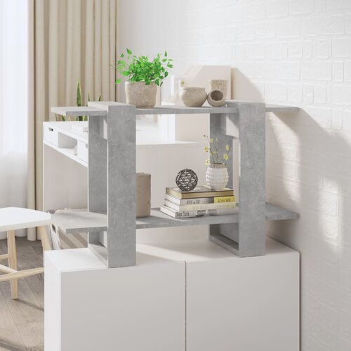 VidaXL knjižna omara/pregrada betonsko siva 80x30x51 cm Slike