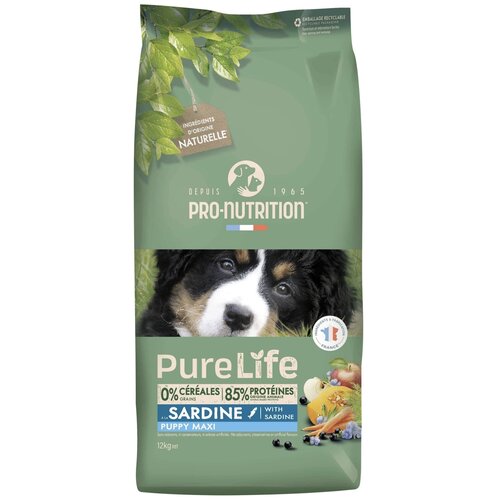 Pro Nutrition Suva hrana za pse Pure Life PUPPY Maxi, Sardina, 12kg Slike
