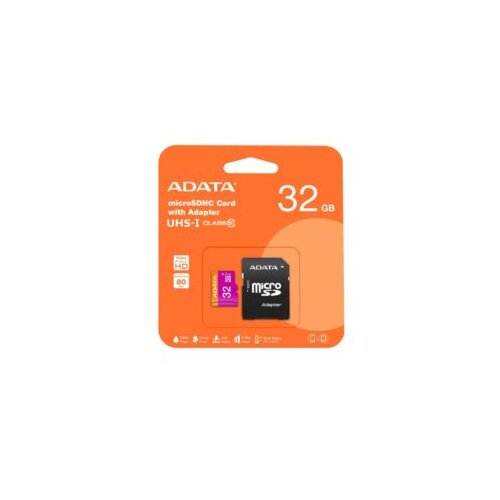 A DATA MicroSD 32GB Premier A1 Class 10, V10 100/25 Mbps microSDXC Slike
