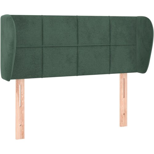 Maison Chic posteljno vzglavje - vzglavna omarica - nočna omarica z u&amp;scaron;esi temno zeleno 103x23x78/88 cm žamet, (21708510) Slike