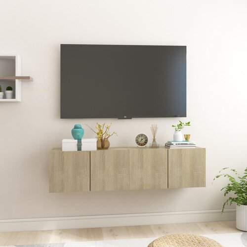 VidaXL Viseča TV omarica 2 kosa sonoma hrast 60x30x30 cm, (20620737) Slike