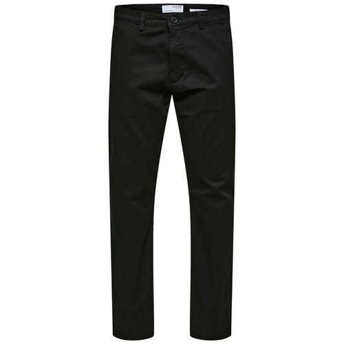 Selected Hlače Slim Tape New Miles Pants - Black Črna Slike
