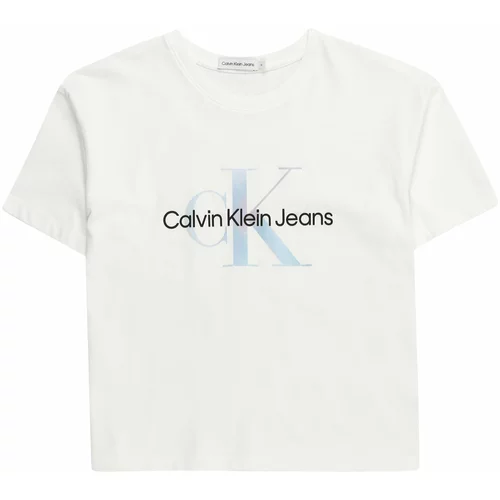 Calvin Klein Jeans Majica 'SERENITY' svetlo modra / črna / bela