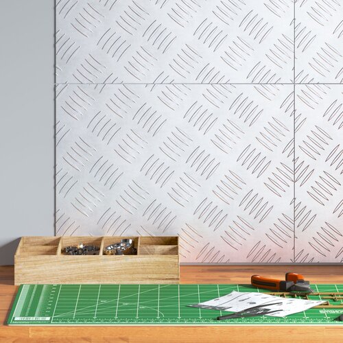 VidaXL Srebrna Aluminij 40 x 30 x 0.3 cm Aluminijski stepenasti oblozi Slike