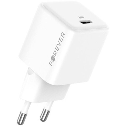 Forever Hitri stenski polnilnik USB-C 30W Power Delivery GaN, Bela, (5000213702) Slike