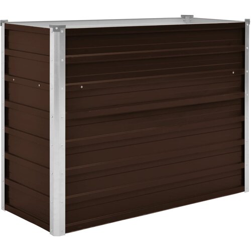 VidaXL Visoka greda rjava 100x40x77 cm pocinkano jeklo Slike
