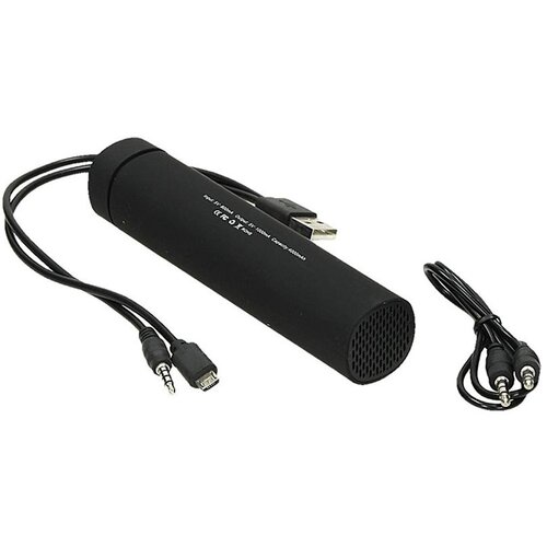 Simpo prenosna baterija (powerbank) roll z zvočnikom, 4.000 mah, črna Slike