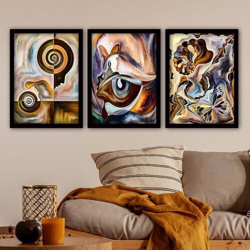 Wallity Set uramljenih slika 3SC63, 3 Dela Cene