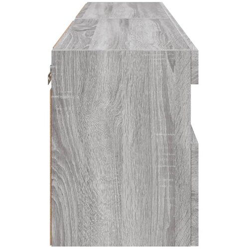  Zidni TV ormarići LED 2 kom siva boja hrasta 60x30x40 cm Slike