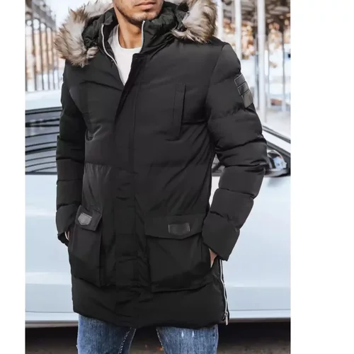 DStreet Men's quilted winter jacket black TX4274