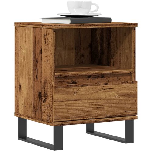 VidaXL Nočna omarica Old Wood 40x35x50 cm Inženirski les Slike