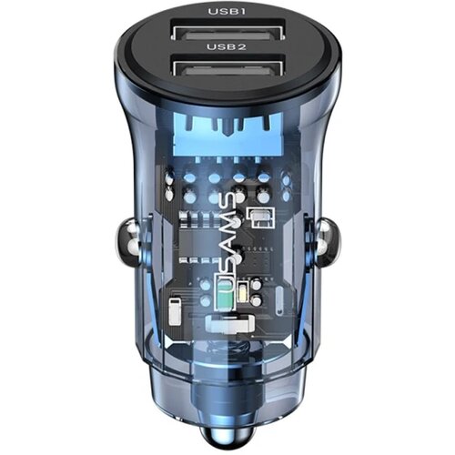 Usams CC162 C31 Dual USB auto punjač transparent blue Cijene