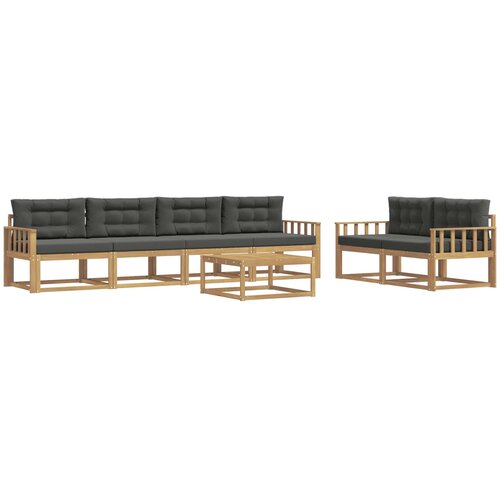  Set vanjskih sofa 6 kom. Bijela i antracit Slike