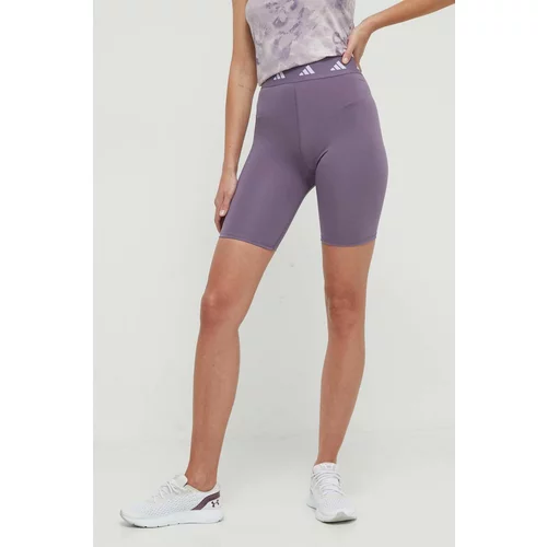 Adidas Kratke hlače za vadbo Techfit vijolična barva