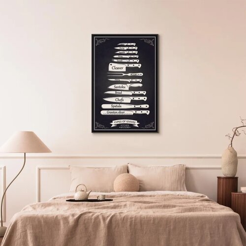  Slika - Kitchen Collection (1 Part) Vertical 40x60 U crnom drvenom okviru Slike