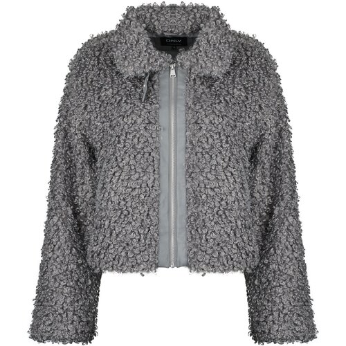 Only ONLTILDA TEDDY JACKET Siva Slike