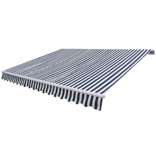 vidaXL Sklopiva motorizirana tenda 400 cm plavo-bijela Cijene