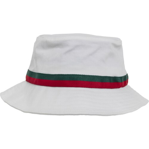 Flexfit Stripe Bucket Hat White/Tan/Green Cene