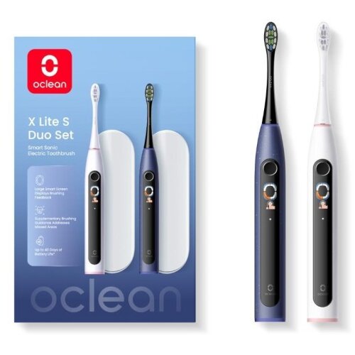 Oclean Električna zobna &scaron;četka X Lite Set - Duo Temno Modra + Siva, Sonični motor Cene