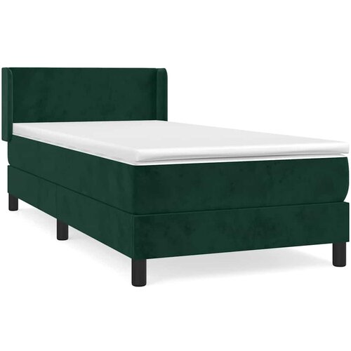 Box spring krevet s madracem tamnozeleni 90x200 cm bar&amp;scaron;unasti Slike