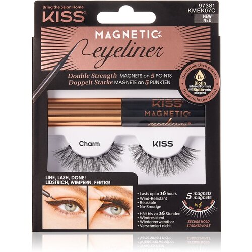Kiss Magnetic Eyeliner & Eyelash Kit magnetne trepalnice 07 Charm 5 g Cene