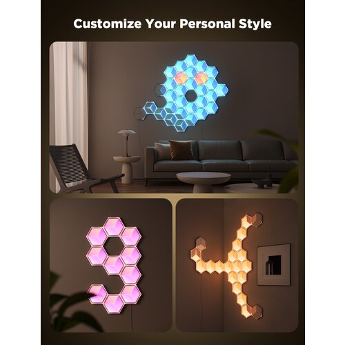 GOVEE GLIDE HEXAGON LIGHT PANELS ULTRA 7 kosov Slike