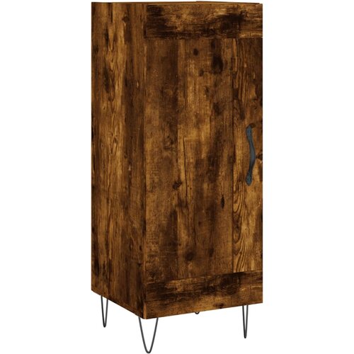  Visoka komoda dimljeni hrast 34,5x34x180cm konstruiranog drva Slike