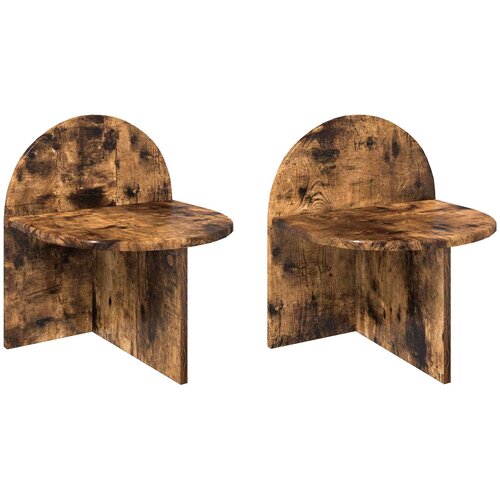  Noćni ormarić 2 pcs Dimljeni hrast 40 x 35,5 x 45,5 cm Slike